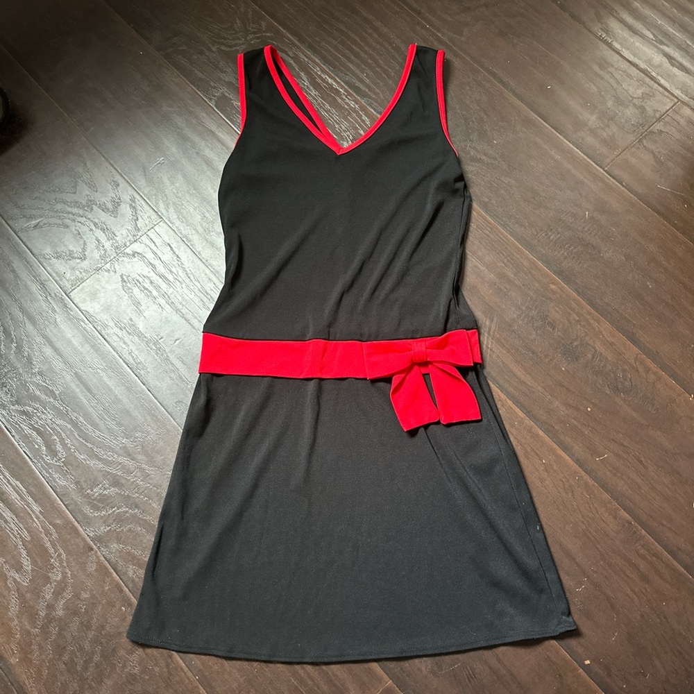 Ruby rox black and red mini dress with a bow!!